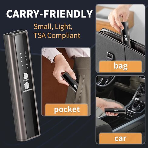 KT-02 Hidden Camera Detector, 2025 New, 5 Levels Sensitivity, 4 Modes to Detect Spy Cameras, Bugs, GPS Trackers, with Flashlight, Audible Alarm/Beeping Mode, for Hotels, Cars, Offices in Saudi Arabia
