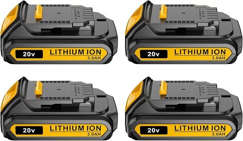 LONG FIT Replace for DEWALT 20V MAX Battery Pack, 3.0-Ah, 2-Pack, Compatible with Dewalt DCB200 DCD DCF DCG Series Cordless Power Tools in Kuwait