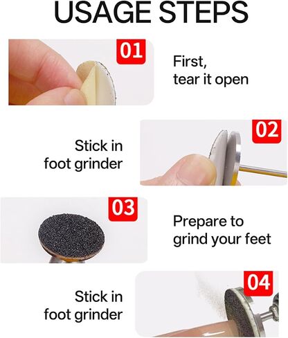 60 PCS Interchangeable Sandpaper Discs, 80, 150 and 240 Grit, for Use with Electric Pedicure Tools to Remove Dead Skin and Calluses with Sandpaper, Black, White, Pink in Saudi Arabia