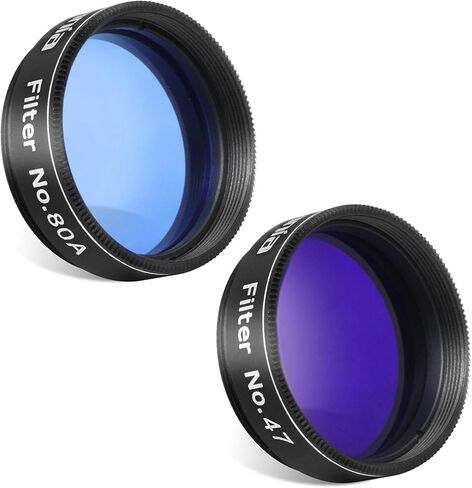 Astromania 1.25" Color/Planetary Filter - #47 Dark Blue - Bundle with - 1.25" Color/Planetary Filter - #80A Blue in Saudi Arabia