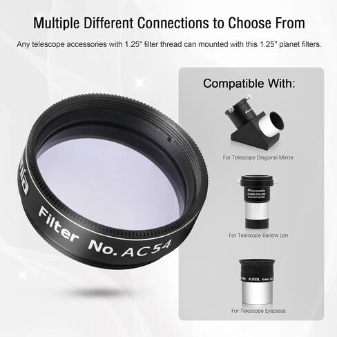 Astromania 1.25" Color/Planetary Filter - #AC54 - Bundle with - 3X Barlow Lens Upgraded 1.25 inch in Saudi Arabia