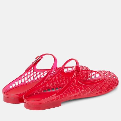 MAVMAX Clear Jelly Slide Sandals for Women Mary Jane Mules Breathable Closed Toe Flat Summer Slip On Mesh Slides for Woman in Kuwait