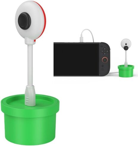 كاميرا نباتية للتبديل 2 HD فيديو ، تصميم مستوحى من FlowerPot ، زاوية قابلة للتعديل ، منفذ USB-C ، مع غطاء عدسة الخصوصية المنزلق ، لمكالمات الألعاب والفيديو (أصفر) in Kuwait