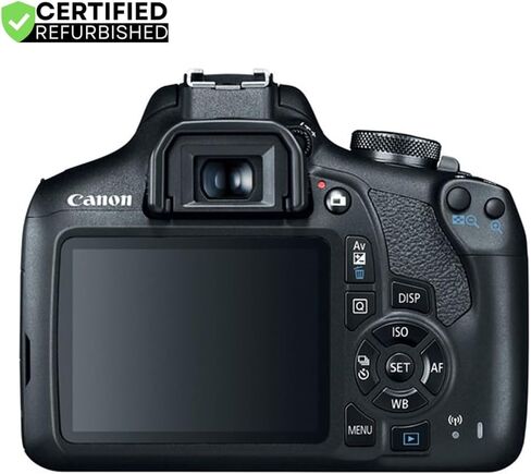 Canon EOS Rebel T7 DSLR كاميرا مع EF-S 18-55 مم f/3.5-5.6 هي العدسة II (متجددة) بالإضافة إلى مجموعة تنظيف ترايبود بطارية مزدوجة وعقار ديكور ديلوكس حزمة الملحقات in Kuwait