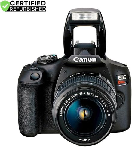 Canon EOS Rebel T7 DSLR كاميرا مع EF-S 18-55 مم f/3.5-5.6 هي العدسة II (متجددة) بالإضافة إلى مجموعة تنظيف ترايبود بطارية مزدوجة وعقار ديكور ديلوكس حزمة الملحقات in Kuwait