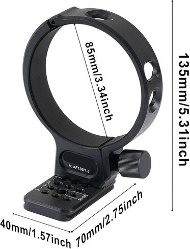 خاتم جبل ترايبود Gugxiom لـ AF135mm F1.8 Lab ، Fe ، Henses - طوق ثلاثي القوائم مع لوحة QR 70mm و 1/4 "3/8" in Saudi Arabia