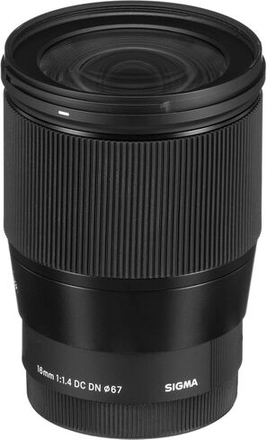 Sigma 16mm F1.4 المعاصرة DC DN لعدسة Sony E-Mount مع علبة العدسة الخاصة بـ STINAT و CLOT-UP ، وغطاء الغطاء وحزمة الملحقات الفاخرة in Saudi Arabia