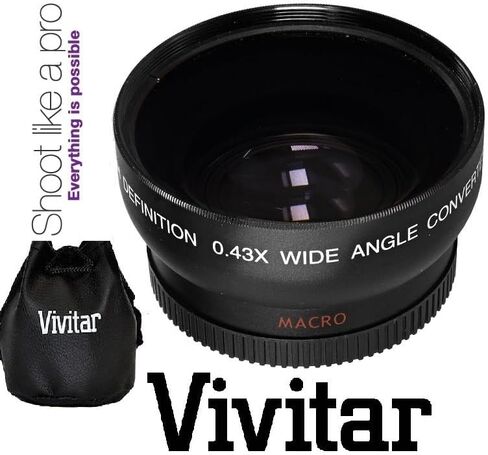 Hi-Def Wide Angle مع عدسة ماكرو لـ Canon PowerShot SX30 SX40 SX50 SX60 SX70 SX520 HS (متضمن محول الحلقة) in Saudi Arabia