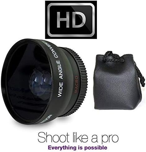 Hi-Def Wide Angle مع عدسة ماكرو لـ Canon PowerShot SX30 SX40 SX50 SX60 SX70 SX520 HS (متضمن محول الحلقة) in Saudi Arabia