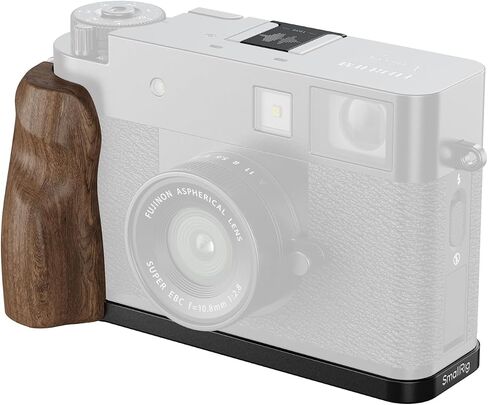 SMALLRIG X Half Wooden L-Shaped Mount Plate for FUJIFILM, L Plate with Ergonomic Wood Side Handle, Includes Hot Shoe Cover (Silver) - 5223 in Saudi Arabia