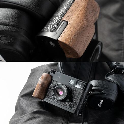 SMALLRIG X Half Wooden L-Shaped Mount Plate for FUJIFILM, L Plate with Ergonomic Wood Side Handle, Includes Hot Shoe Cover (Silver) - 5223 in Saudi Arabia