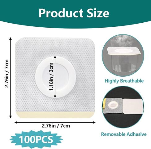 100PCS Disposable Empty Belly Button Patch Cotton Leak-Proof Self-Adhesive Castor Oil Patches Highly Absorbent Core, Breathable Soft and Comfortable Wash-Free Easy to Use (White, Hot-rolled Fabric) in Saudi Arabia