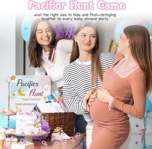 50 PCS Mini Pacifiers Games Shower Games Girl ، 1.25 inch baby baby Shower Packifiers ، pacrylic pacifier bulk for party table scatter ، pacifier hunt ، in Kuwait