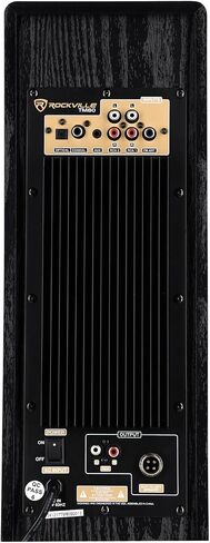 Rockville TM80D Powered Home Theater Tower Speaker System, Dark Wood, 800W, 8" Subwoofers, Bluetooth, USB/SD Playback, FM Radio, Remote Control, Karaoke Ready, Perfect for Home Entertainment | 800W Peak/200W RMS, Bluetooth, Optical/RCA/Aux Inputs, USB/SD, in Saudi Arabia