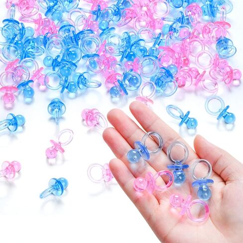 50 PCS Mini Pacifiers Games Shower Games Girl ، 1.25 inch baby baby Shower Packifiers ، pacrylic pacifier bulk for party table scatter ، pacifier hunt ، in Kuwait