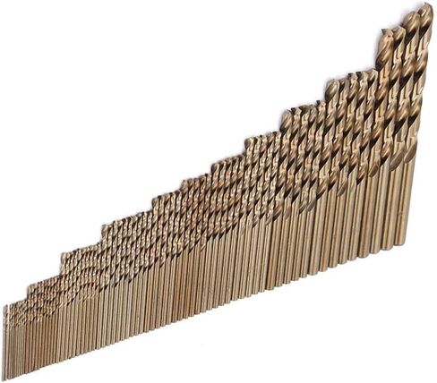 74pc M35 Cobalt Industrial Strength Carbide Tip Twist Drill Bit, High Speed Steel Hardened Metal for Stainless Steel, Cast Iron, Wood and Plastic(1.0-8.0mm) in Saudi Arabia