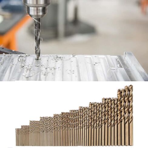 74pc M35 Cobalt Industrial Strength Carbide Tip Twist Drill Bit, High Speed Steel Hardened Metal for Stainless Steel, Cast Iron, Wood and Plastic(1.0-8.0mm) in Saudi Arabia