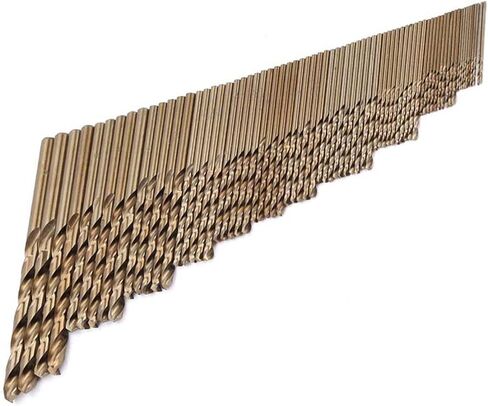 74pc M35 Cobalt Industrial Strength Carbide Tip Twist Drill Bit, High Speed Steel Hardened Metal for Stainless Steel, Cast Iron, Wood and Plastic(1.0-8.0mm) in Saudi Arabia