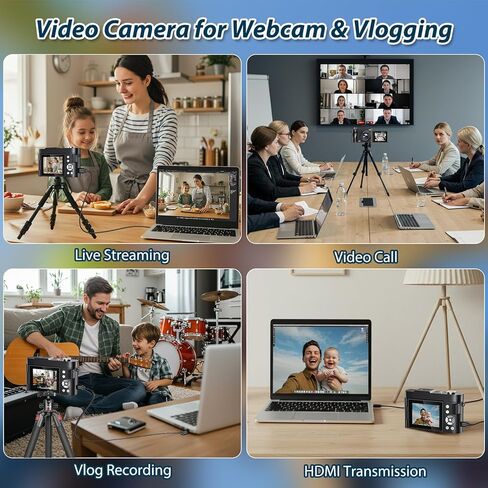 4K Digital Camera 50MP كاميرا تلقائية تلقائية للتكييف من أجل YouTube مع شاشة 2.8 "180 درجة ، وكاميرا التصغير الرقمية 16x مع بطاقة 32 جيجابايت للفتيان المبتدئين in Kuwait