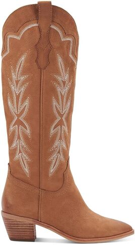 Dolce Vita Womens Shiren Leather Tall Cowboy ، Boots Western Tan 8.5 Medium (B ، M) in Kuwait