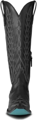 Jet Black Knee High Corset Back by Lane Boots in Kuwait