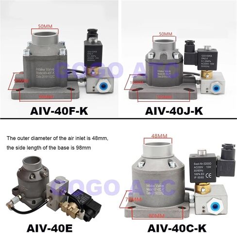 AIV-40C/40F/40J/40E-K AIV-40B-G ICV-40 صمام ضاغط الهواء المسمار الصغير 20P 11 ~ 15KW محددات صمام ضاغط الهواء (AIV-40J-K) in Saudi Arabia