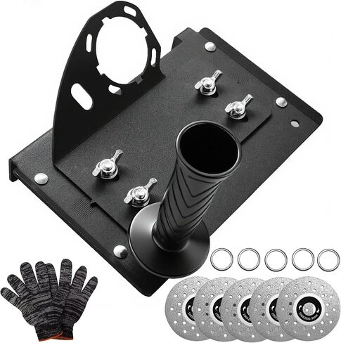 45 Degree Angle Cutting Tool, Angle Grinder Stand, 45 Degree Tile Chamfering Tool with 5 PCS Grinding Disc Wheel Cutting Blades Gloves Chamfer Cutter Holder Attachments for Cutting Ceramic Stone in Saudi Arabia
