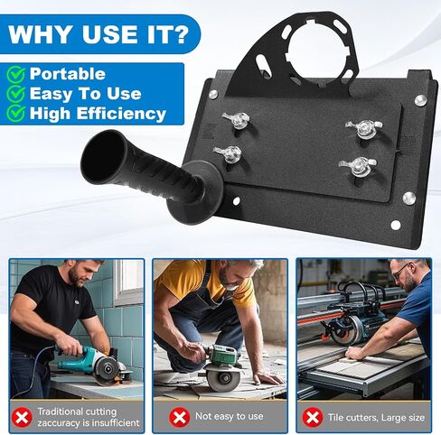 45 Degree Angle Cutting Tool, Angle Grinder Stand, 45 Degree Tile Chamfering Tool with 5 PCS Grinding Disc Wheel Cutting Blades Gloves Chamfer Cutter Holder Attachments for Cutting Ceramic Stone in Saudi Arabia