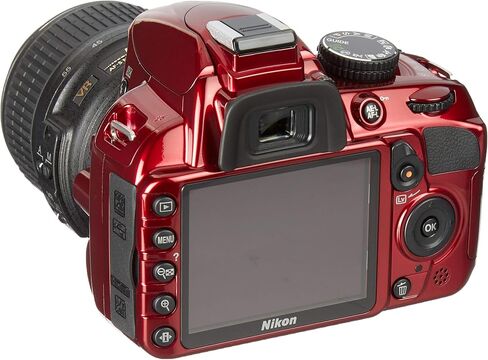 Nikon D3100 Digital SLR Camera with 18-55mm NIKKOR VR Lens - Red (International Model no Warranty) in Saudi Arabia
