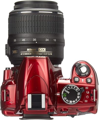 Nikon D3100 Digital SLR Camera with 18-55mm NIKKOR VR Lens - Red (International Model no Warranty) in Saudi Arabia