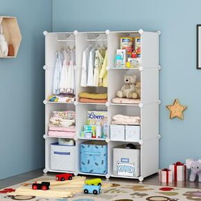 VIPZONE Baby Dresser, Kids Closet Organizers, Portable Kids Wardrobe for Closet, Bedroom, Nursery, Cubby, Cabinet, Clothes, Dress, Baby Storage Shelf, Armoire Clothes Hanging (Blue) in Saudi Arabia