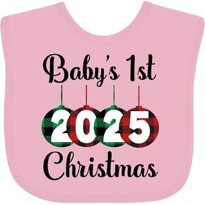 Babys Inktastic Babys 1st Christmas 2025 Baby Bib in Kuwait