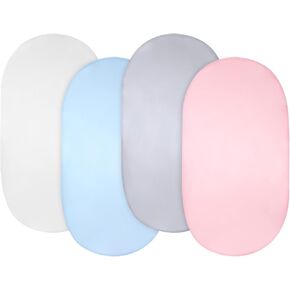 breling 4 pack satin satin aproach for baby soft silk ease exeets cradle legets for bash strugle and hourglass bassinet pad patch for baby hair and skin pink pink white in Kuwait