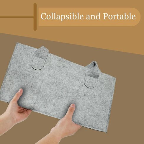 2 Pack Diaper Caddy Organizer - منظم Caddy Baby المحمول مع مقبض ، صندوق تخزين الحضانة ومنظم السيارات للفتيات ، أولاد - سلة هدايا الطفل - رمادي in Saudi Arabia