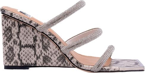 Ninety Union Angel 3 Band Metallic Snake Open Toe Wedge Slide in Saudi Arabia