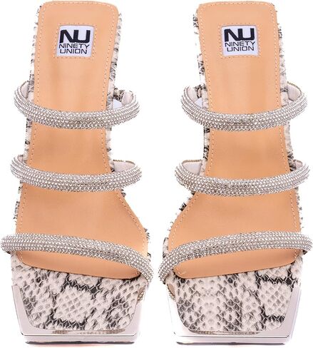 Ninety Union Angel 3 Band Metallic Snake Open Toe Wedge Slide in Saudi Arabia