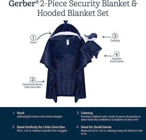 Gerber Baby للجنسين بطانية يمكن ارتداؤها وبطانية أمان ، الحيوانات + Geos محايدة ، مقاس واحد in Saudi Arabia