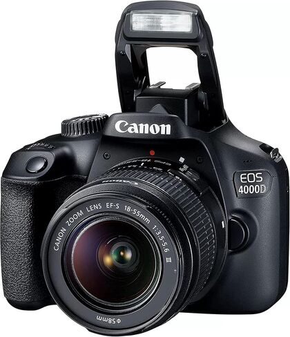 Canon EOS 4000D (Rebel T100) DSLR Camera W/18-55mm F/3.5-5.6 Zoom Lens + 2x 64GB Memory + Case + Filters + Tripod + More (حزمة 35pc) (متجددة) in Saudi Arabia