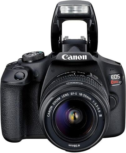 Canon EOS Rebel T7 DSLR Camera W/ 18-55mm F/ 3.5-5.6 III Lens + 32GB SD CARD + أكثر (متجددة) in Saudi Arabia