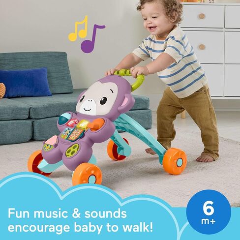 لعبة Price Price Baby Push Toy Learn Monkey Walker Musical Activity مع الأضواء للأطفال الذين تتراوح أعمارهم بين 6 أشهر in Kuwait