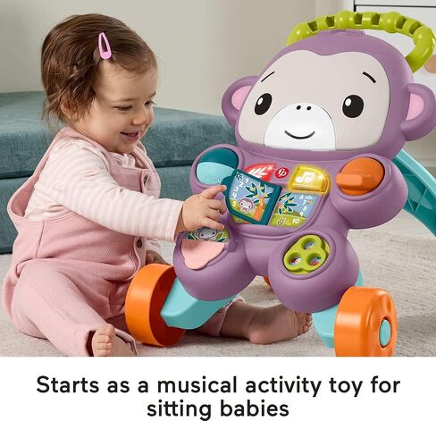 لعبة Price Price Baby Push Toy Learn Monkey Walker Musical Activity مع الأضواء للأطفال الذين تتراوح أعمارهم بين 6 أشهر in Kuwait