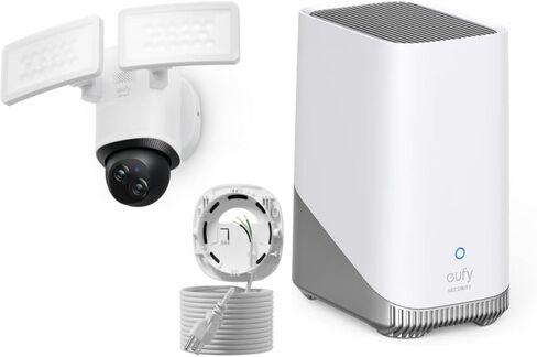 كاميرا Eufy Clame E340 (مع كابل AC) مع Homebase S380 (قاعدة المنزل 3) ، كاميرا أمان في الهواء الطلق ، 360 درجة PTZ ، 24/7 تسجيل ، 2.4 جم/5G Wi-Fi ، الكشف عن الحركة ، صفارات الإنذار المدمجة ، لا رسوم شهرية in Kuwait
