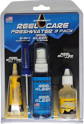 Ardent Freshwater Reel Care 3 Pack / Fishing Reel Cleaner Lubricator & Grease / Includes Reel Butter Grease, Reel Kleen Cleaner, and Reel Butter Oil in Saudi Arabia