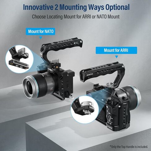 SIRUI Sniper 16mm Autofocus Lens, F1.2 Wide Angle APS-C Camera Lens (E Mount, White) and top Handle in Saudi Arabia