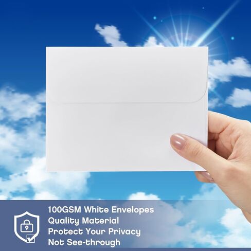800 قطعة من الأظرف ذاتية اللصق القابلة للطباعة بكميات كبيرة للدعوة، وحفلات الزفاف، وحفلات استقبال المولود الجديد، والتصوير الفوتوغرافي، وملاحظات الشكر، والبطاقات البريدية، وبطاقات التهنئة، والبريد، والتخرج (أبيض، A2 5.75 × 4.375 بوصة) in Kuwait