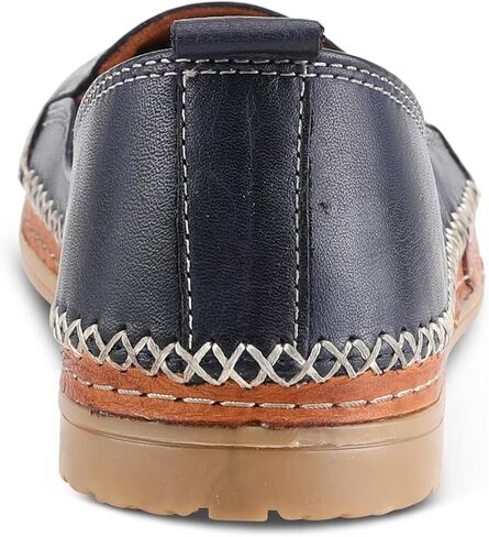 Spring Step Women's Ingrid Slip-On Premium Leather Loafers - Laser Cutout Design, Elastic Goring, Lightweight Flat Sole in Saudi Arabia