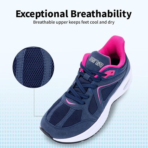 Gannou Wide Toe Box Shoes Women Athletic Running Tennis Sneakers Wide Width Walking Shoes for Gym Litness in Kuwait