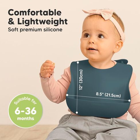 Keababies 2 عبوة من سيليكون بيب وعلبة فريزر طعام من السيليكون مع غطاء مقطع - مقاوم للماء ، مريلة سيليكون سهلة للرضع ، صغار الصغار - صواني حليب الأم للتجميد in Saudi Arabia