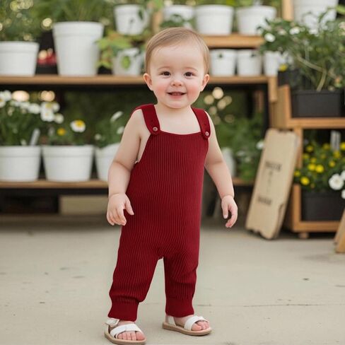 Fall Winter Clothes Infant Baby Girl Boy Sweater Romper Pants Solid Knit Jumpsuit Overall One Piece Outfit in Saudi Arabia