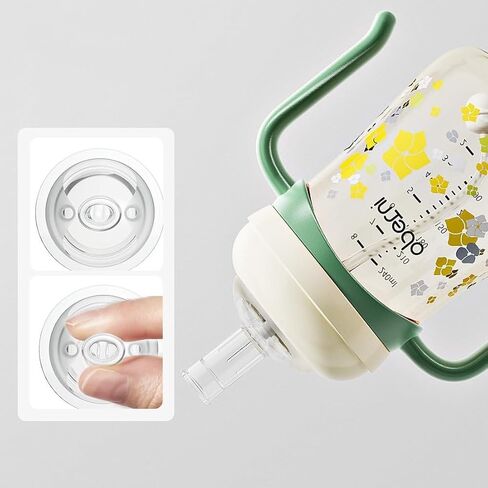 كوب Sippy الصغير ، زجاجة مياه شرب الأطفال مرجحة مع صنبور صامت لمدة 6 أشهر ، 300 مل/10 أوقية/وردي/1PACK in Kuwait